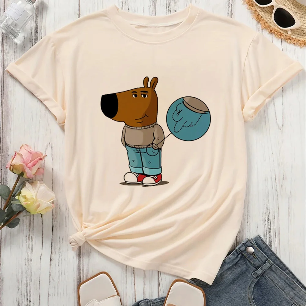 Chill Guy top tees girl streetwear Grunge Psychedelic Breathable 80s Trendy top tees Vintage Graphic women University