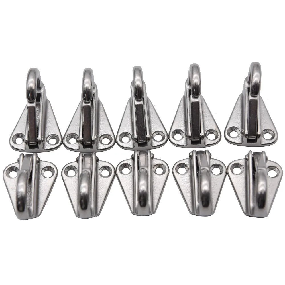 2/5/10pcs Stainless Steel Boat Fender Clip Hook Spring Snap Fending Eye Hooks Sail Tug Ship Marine Yacht Hardware Accessories