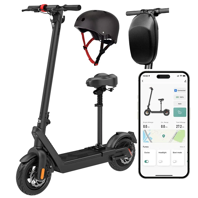 X9 Plus Scooter Elétrico 36V 500W 15.6Ah 10 polegadas Roda de Vácuo 40 KM/H Scooter Elétrico Adulto Dobrável de Longo Alcance