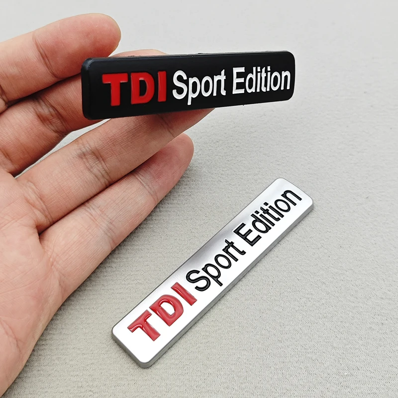 3D Metal Red TDI Sport Edition Logo Turbo Car Letter Sticker Emblem Chrome Badge Decals For VW Polo Golf TT JETTA GTI Touareg
