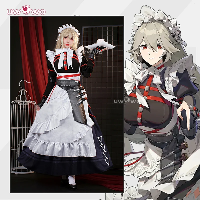 

UWOWO Collab Series: Game Zenless Zone Zero Cosplay/ZZZ Cosplay Rina Alexandrina Maid Cosplay Costume Halloween Costume Dress