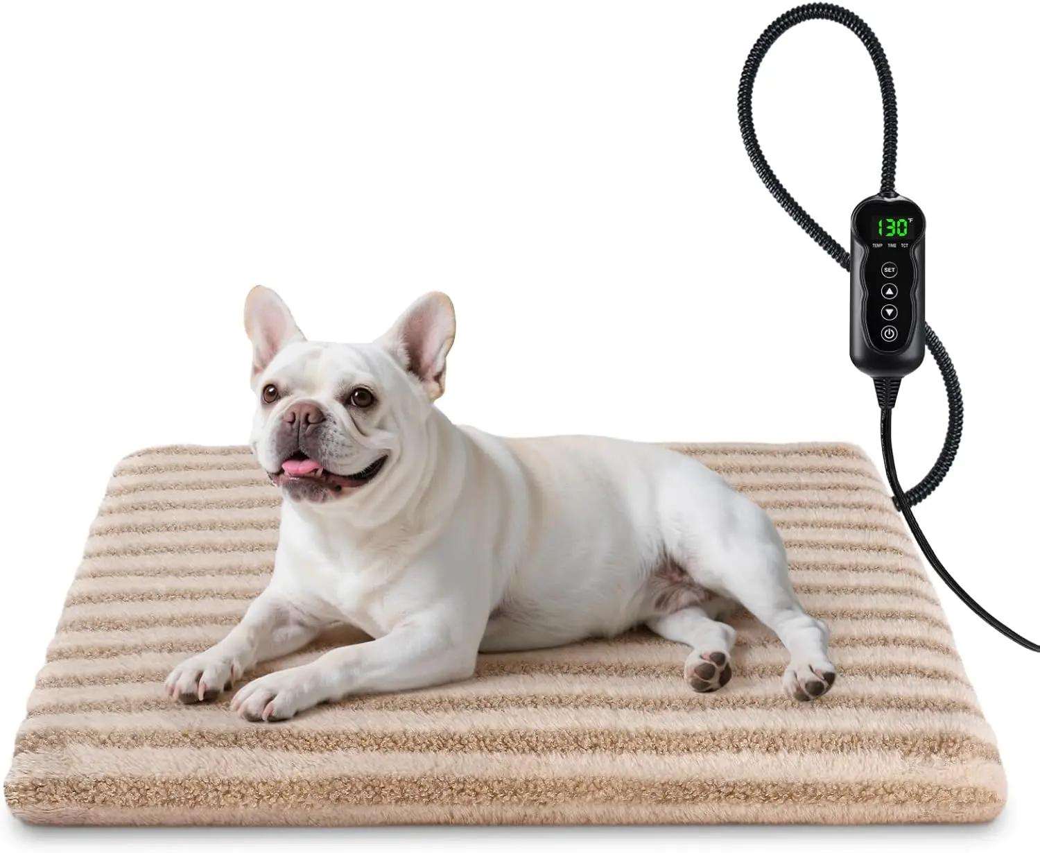 

Водонепроницаемый греющий коврик для животных с регулируемой температурой и таймером, автоматическим отключением, моющимся чехлом для собак и кошек