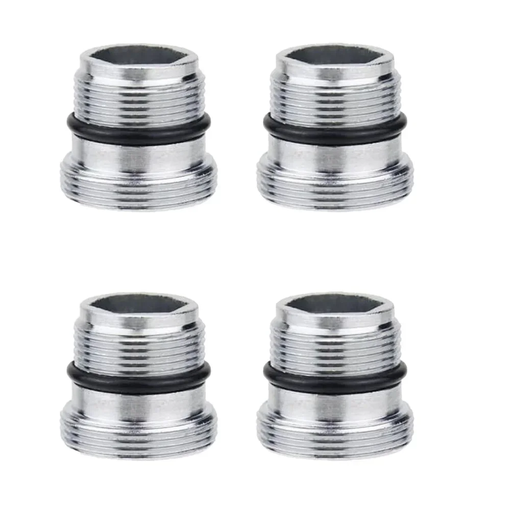 4pcs Tap Adapters Embedded Bubbler Aerator Connector With Rubber Seal M18.5 To M22 Male Thread Water Outlet Conversion  Adapter