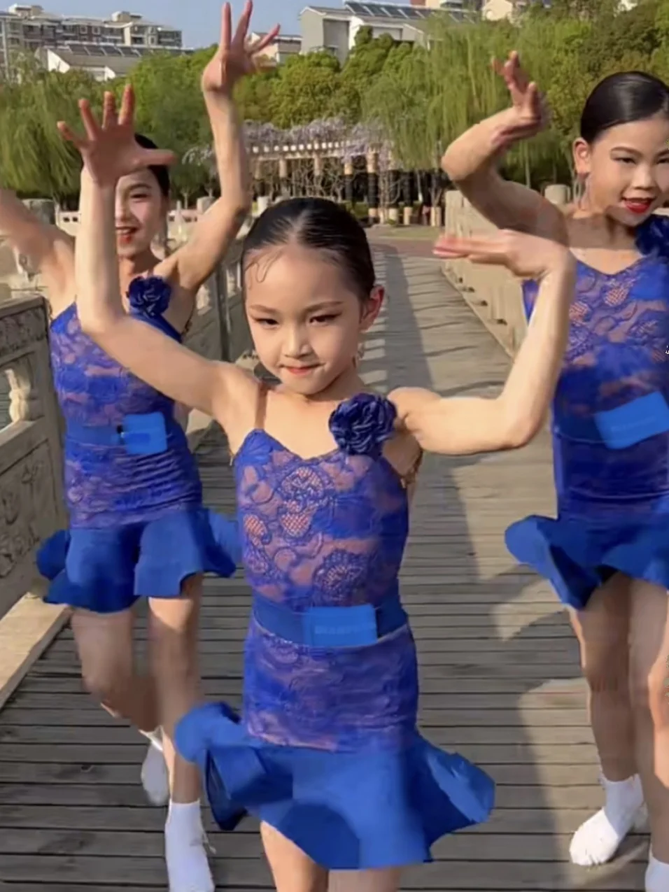 

Latin Dance Practice Dress Female Children's Strap Dress High end Professional Latin Dance Dress Female Training Art Grading