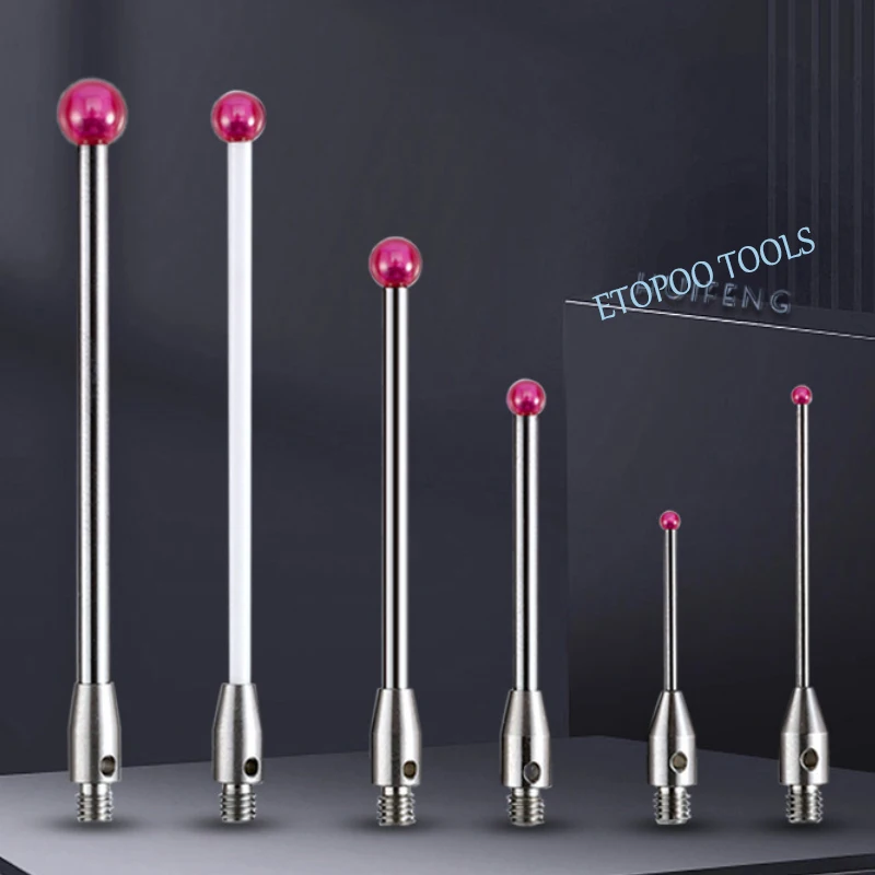Agulha de Medição de Três Coordenadas m3 Rosca mm Cnc Agulha Ruby Bola Sonda Lever Thread Tungsten Aço Medição Cmm