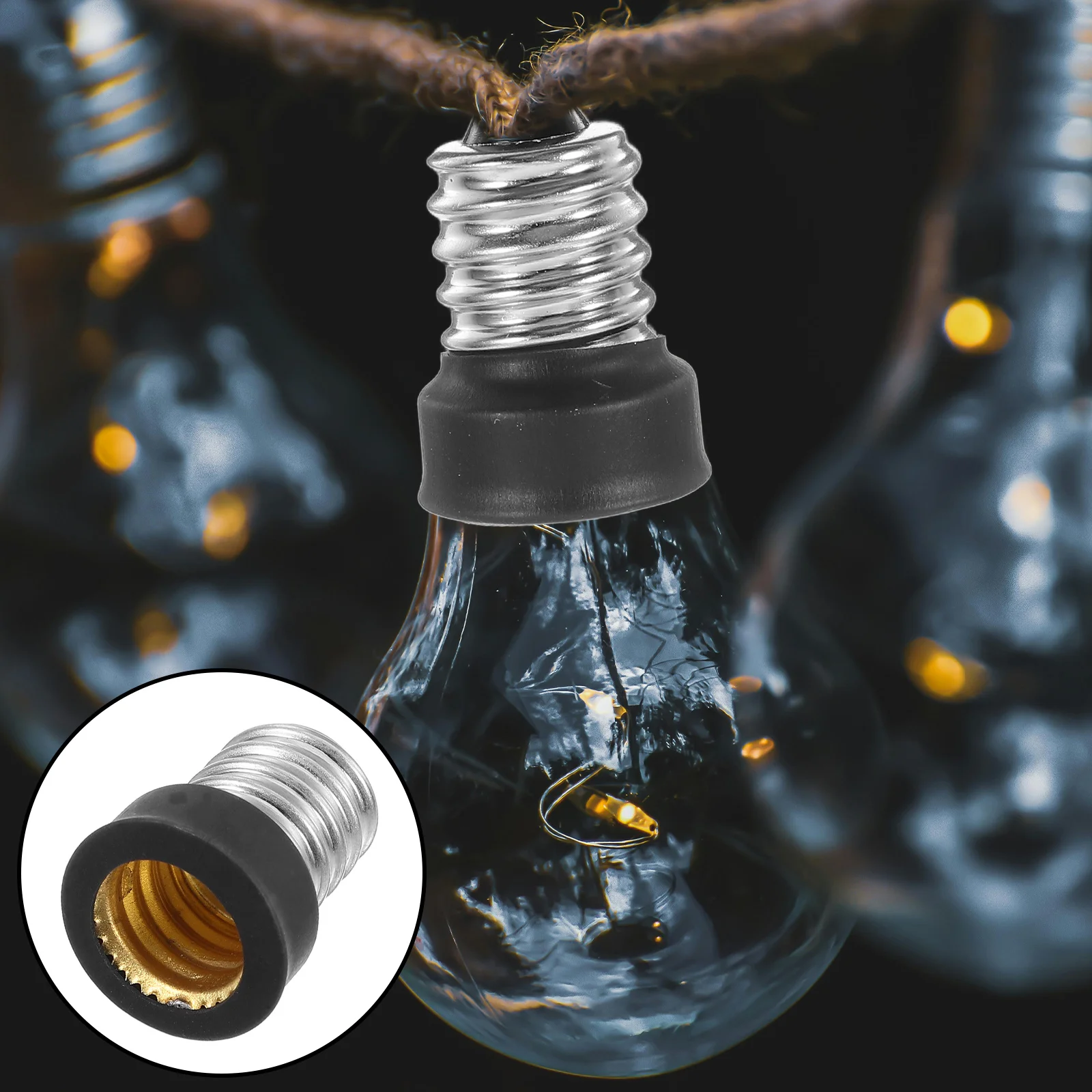 

6Pcs Lamp Socket Adapter Bulb Base Converter E14 to E12 Easy to Install Light Bulb Socket Replacement for Home Shop Office