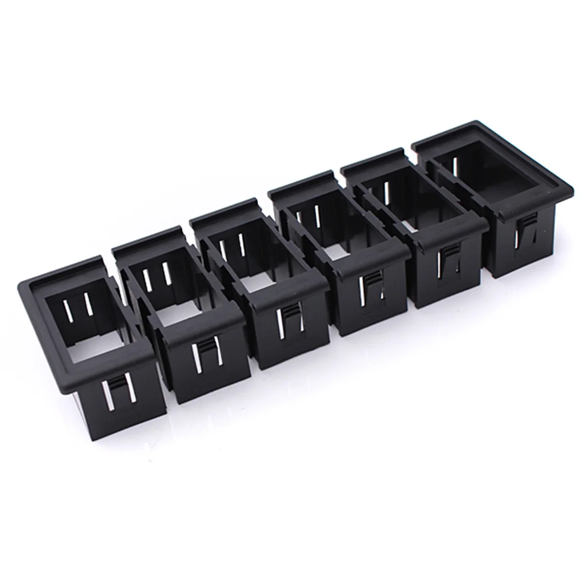 6 Gang Plastic Boat Rocker Switch Clip  Panel Patrol Holder Housing Black  High Quality   Car Part Accessories