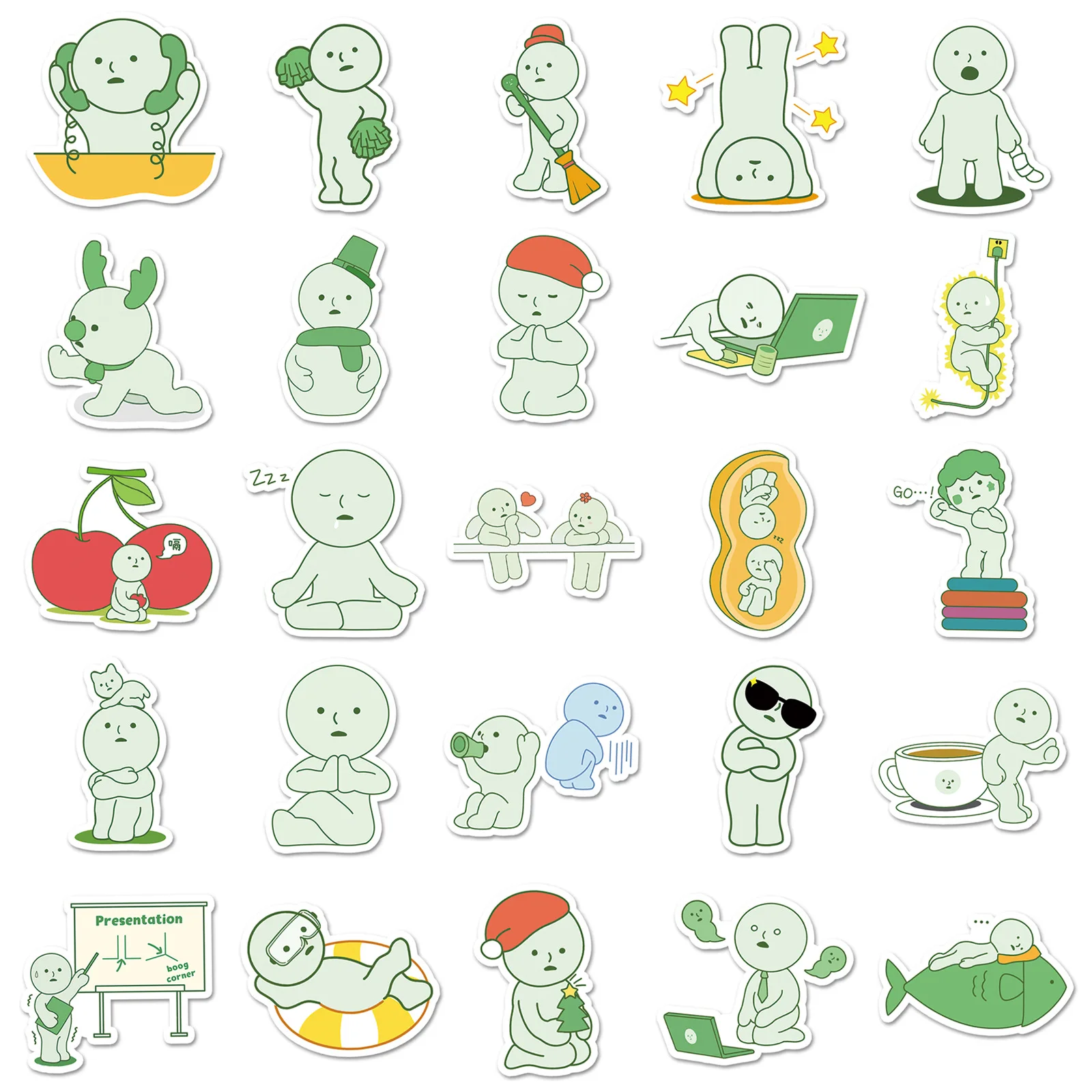 

50 шт. наклейки Smiski, милые мультяшные наклейки с изображением, детские игрушки, граффити, сделай сам, холодильник, ноутбук, телефон, гитара, велосипед, украшение для скейтборда