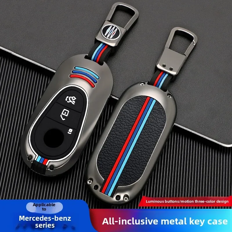Zinc Alloy +Silicone Car Key Case Cover For Mercedes Benz C S Class W206 W223 S350 C260 C300 S400 S450 S500 2022 2023 2024
