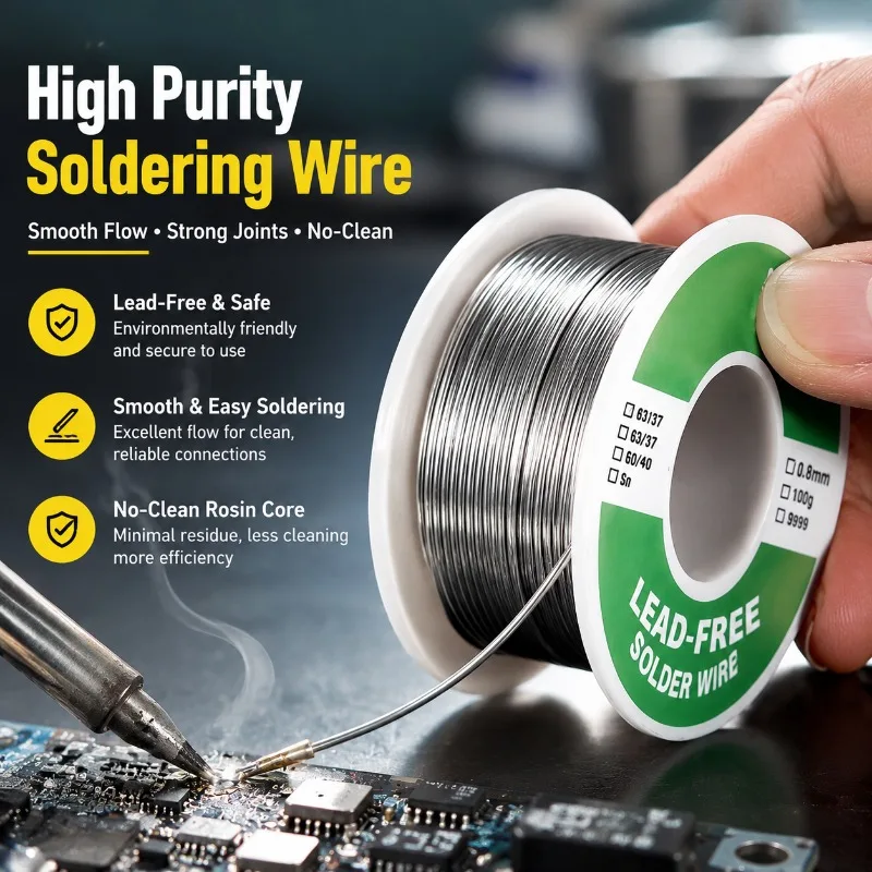 High Purity Stainless Steel Solder Wire Eco-friendly Soldering Tin Reel Portable Welding Rod Usable with Lighter Convenient