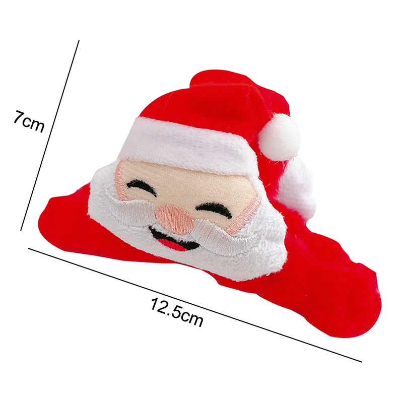 Cartoon Santa Claus Plush Hair Claw For Women Girls Ponytail Hair Clips Cute Christmas Shark Clip Fashion Hair Accessories Gift