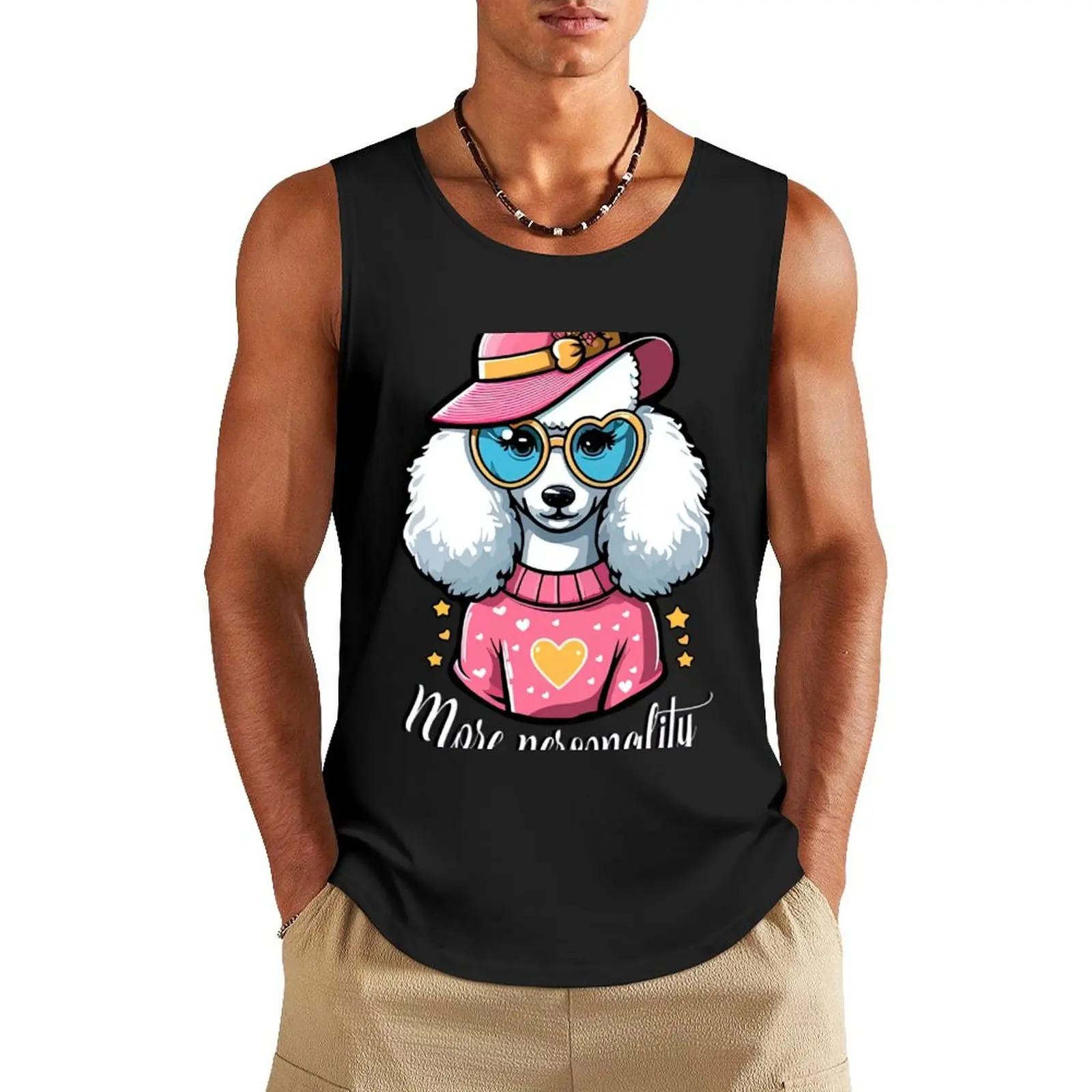 More Personality Than My Poodle's Haircut: Deal With It Tank Top men clothing t-shirts for men gym clothes men