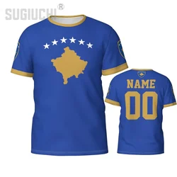 Custom Name Number Kosovo Flag Emblem 3D T-shirts For Men Women Tees team Clothes Soccer Football Fans Gift T shirt