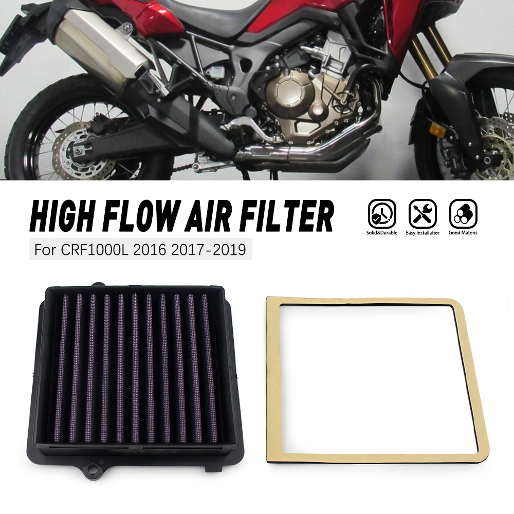 

Motorcycle Air Filter For Honda CRF1000L CRF1100L Africa Twin 2016-2019 Air Intake Cleaner Engine Maintenance Replacement Parts
