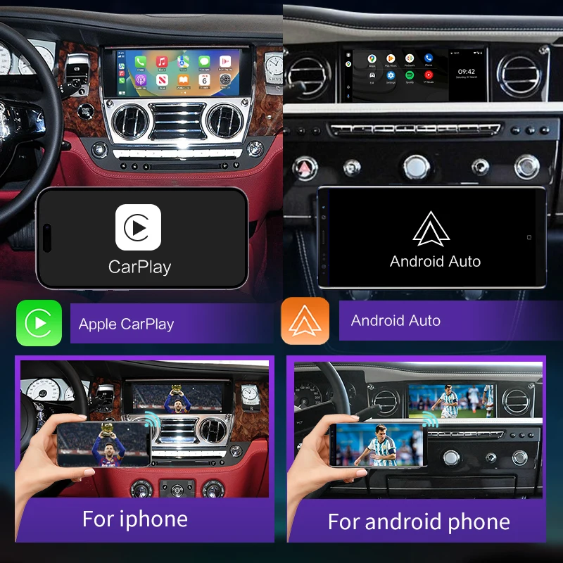 Wireless Apple Carplay For Rolls Royce Wraith Ghost Phantom CIC  System with Android Auto Car Play Airplay Autolink Module Box