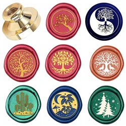Tree of Life Wax Seal Stamp 25mm Removable Brass Wax Sealing Stamp Head Cactus Tree Pattern For Decorating Invitations,Gifts