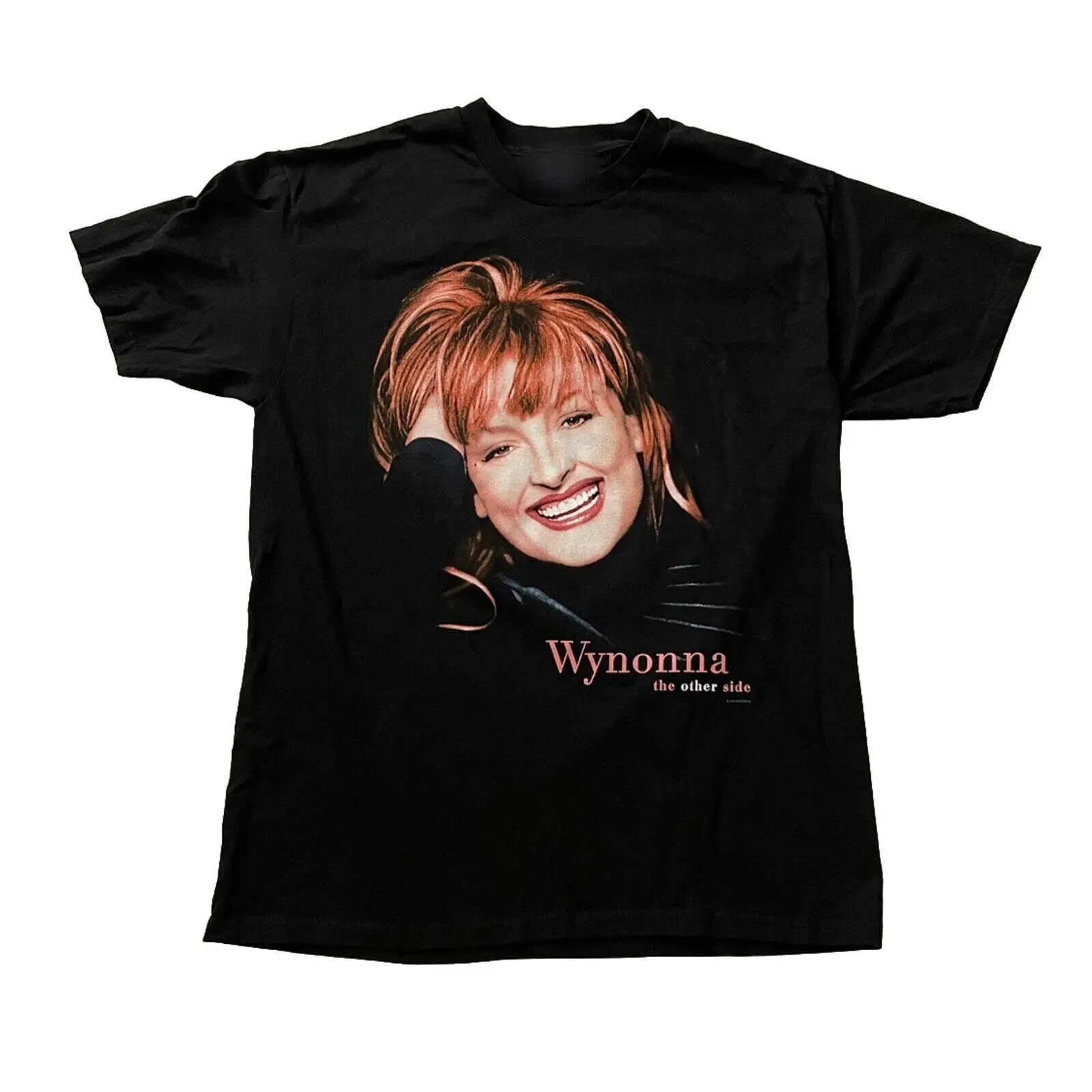 

Хлопковая черная рубашка унисекс Vtg Wynonna Judd с надписью «Other Side Tour», модель AA1314