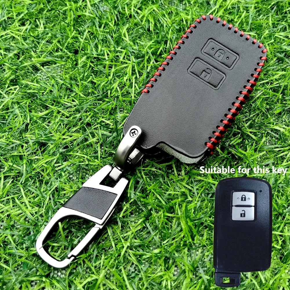 2024 Leather Car Key Cases for Toyota Alpard Vellfire HV Noah Voxy Esquire Sienta 2 Buttons Smart Remote Fobs Protector Cover