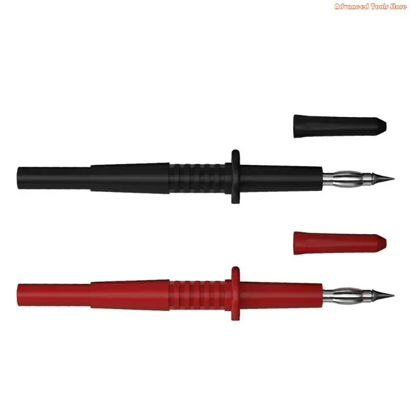 4mm Tip Multimeter Testing Probes Head Test Probes Pair for Professional Electricians & DIY Enthusiasts W91B