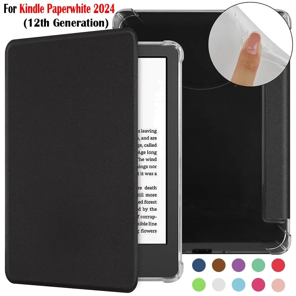 Auto Wake/Sleep Colorsoft Case TPU Wear Resistant e-Reader Protective Cover for Kindle Paperwhite 2024 7 inch (12th Generation)