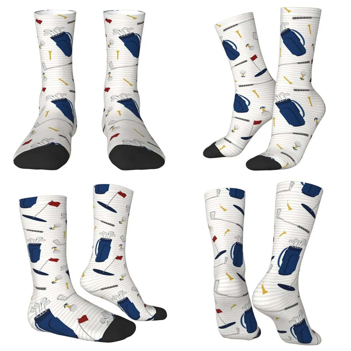 

Футболка Time Golfing, клюшки и футболки, носки, впитывающие пот чулки в стиле Харадзюку, всесезонные длинные носки для унисекс, рождественские подарки