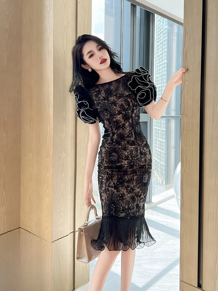 

Ele Bla Evening Gown Women's New 2023 High-End Sensation Par Lightweight Luxury Can Wear Everyday Unique Dr