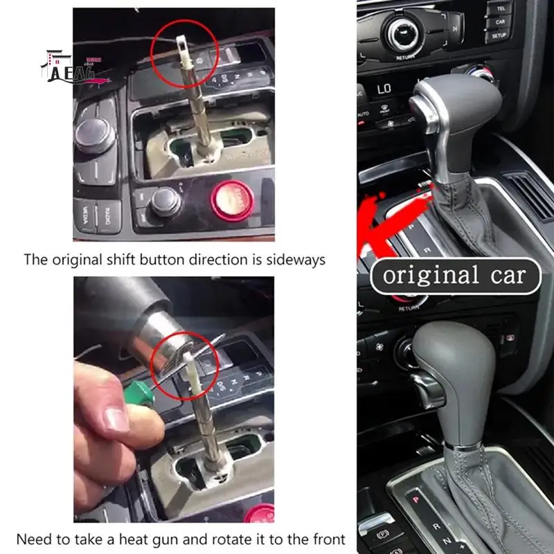 

AEA6-Carbon Fiber Gear Shift Knob Electronic Shift Handle For A6 C7 VW Golf MK6 MK7 R GTI Slien
