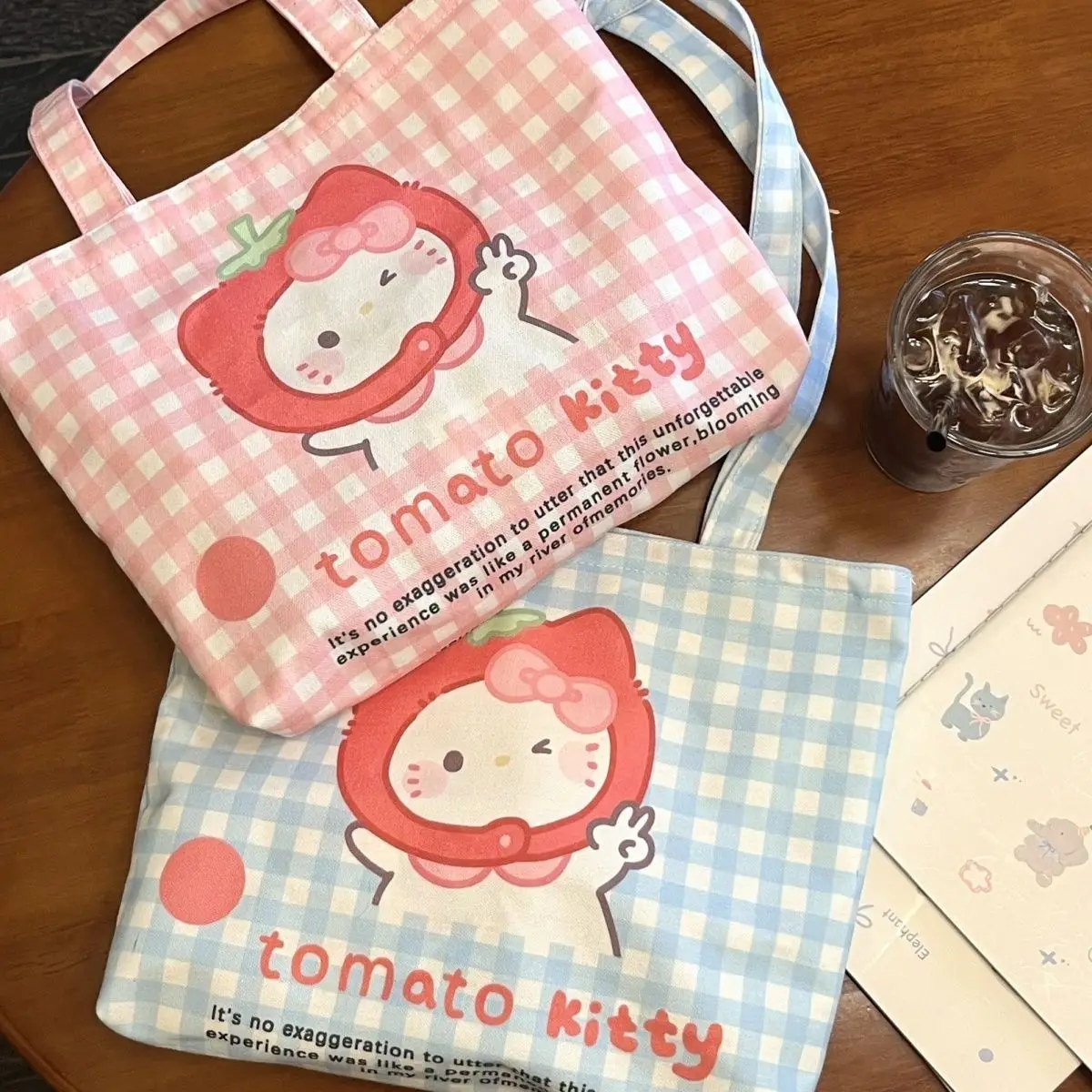 

Hello Kitty Anime Kawaii Sanrio Ins Fashion Storage Bag Cute Kt Cat Lightweight Handbag Single Shoulder Bag Gifts for Girls