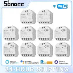 Sonoff Dual R3 Dual Relay With Power Metering Smart DIY Mini Switch For Roller Shutter Electric Motor Curtain Via eWelink Alexa