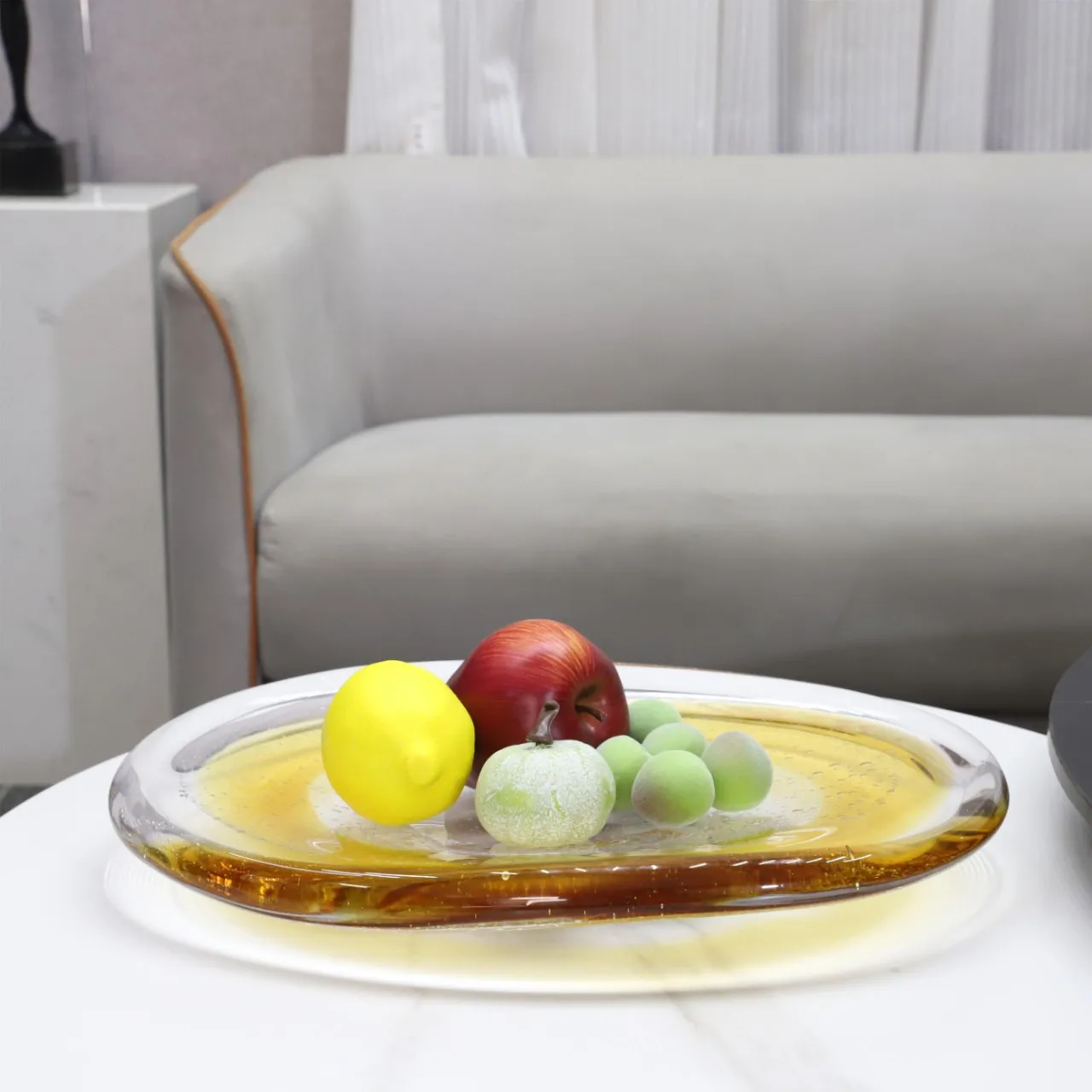 Modern minimalist bubble glass fruit tray tray desktop ornament living room restaurant hotel sales office home decoration