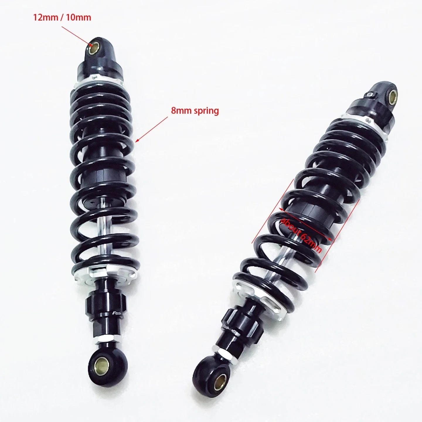 

One Pair 305mm 320mm 330mm 340mm 345mm 350mm 360mm 8mm Spring Motorcycle Shock Absorber Adjust Rear Suspension for Yamaha Honda