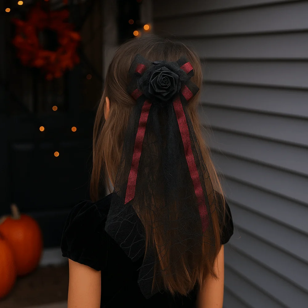 

Portable Breathable Halloween Hairpin Fashion Elegant Hair Accessories Black Comfortable Headbands Cosplay