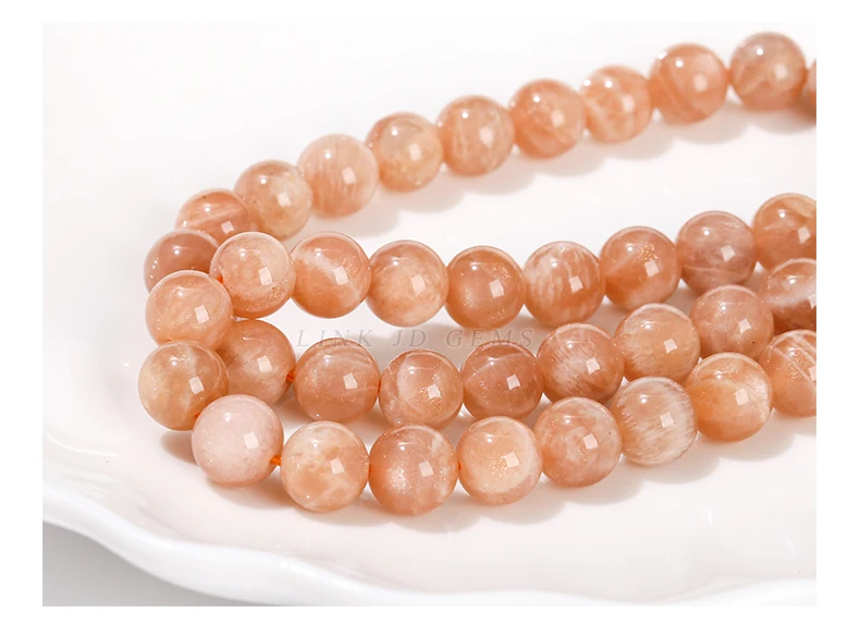 3A-Qualität Natürliche Orange Sonnensteinperle Runde Lose Distanzperle Heilende Edelsteine für Schmuckherstellung DIY Halskette Armband Zubehör – Detail 10
