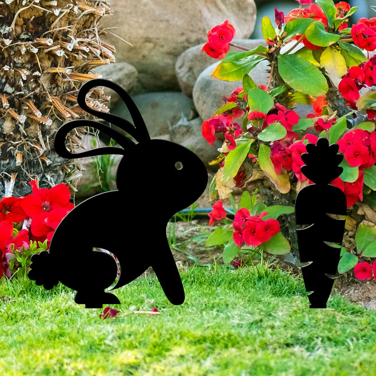 Easter Yard Sign Durable Black Acrylic Home Outdoor Lawn Hotel