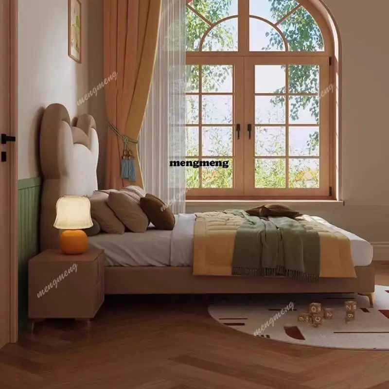 White Luxury Kids Beds Decoration Safety Normal Custom Wooden Kids Beds Single Modern Design Lettino Per Bambini Furniture Home
