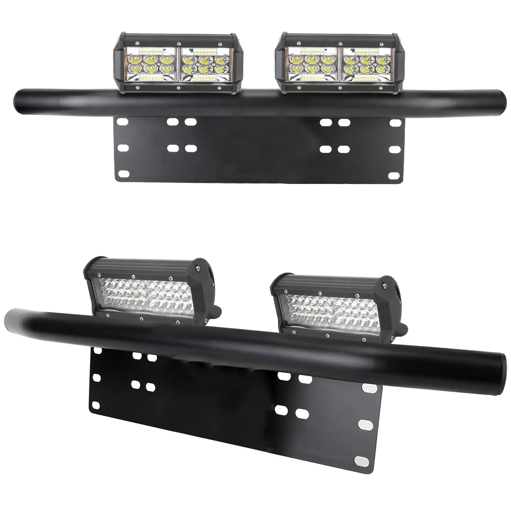 Log Light Mount Bracket Universal SUV Lamp Holder Off Road LED Light Bar Frame Holder Front Bumper License Plate Aluminum