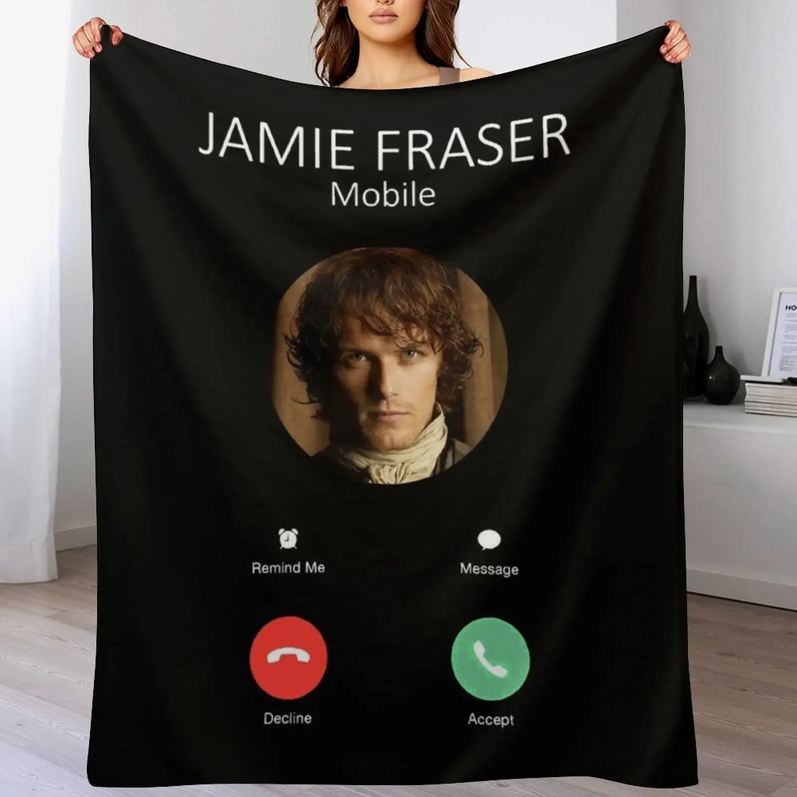 

Gifts For Men Jamie Fraser Calling Cute Gift Throw Blanket Hair cosplay anime Tourist Beach Blankets