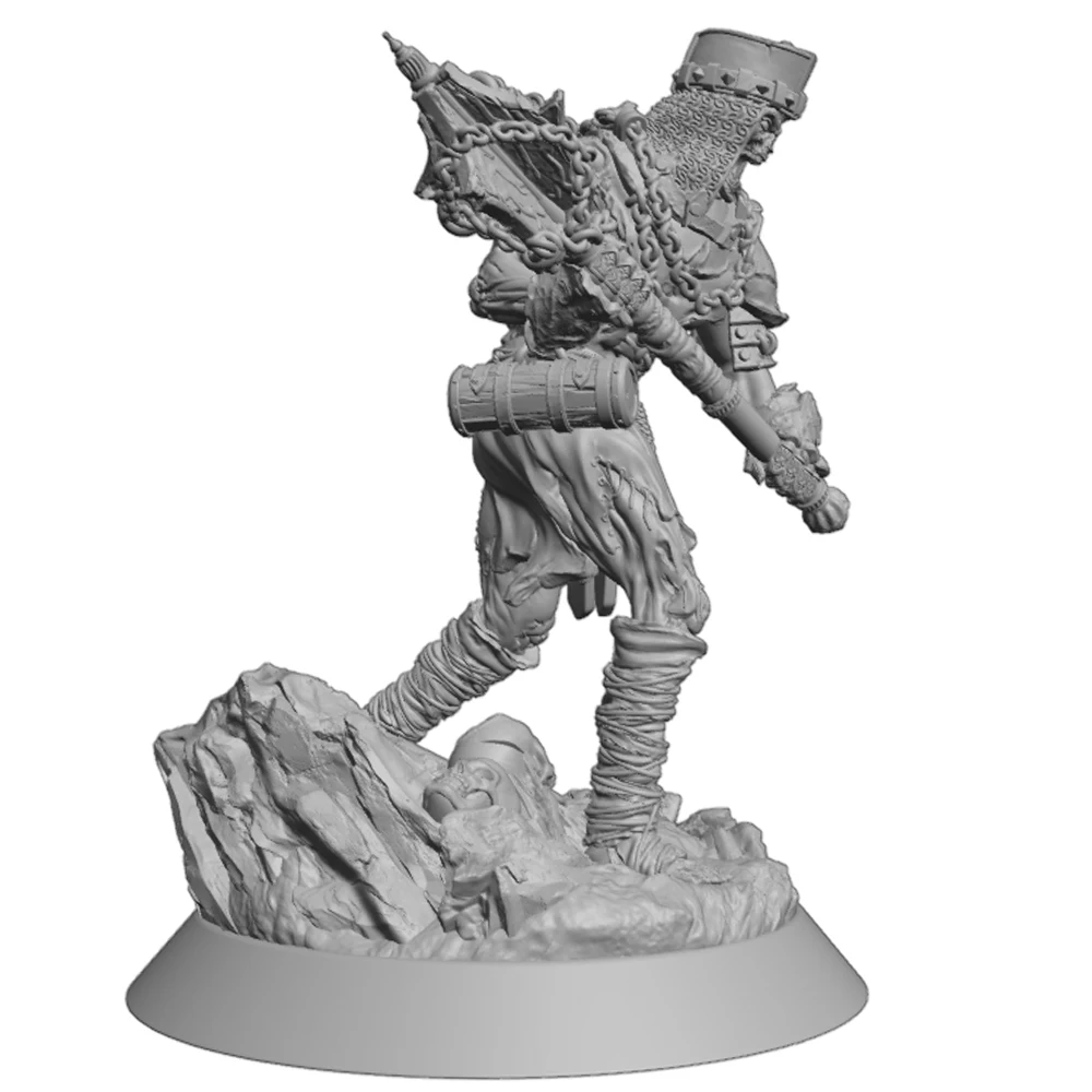 

1/35 3D-принт, модель из смолы, статуя Undead Brute Warrior, неокрашенные фигурки из смолы, комплект в разобранном виде Gk, миниатюрные фигурки, настольная игрушка