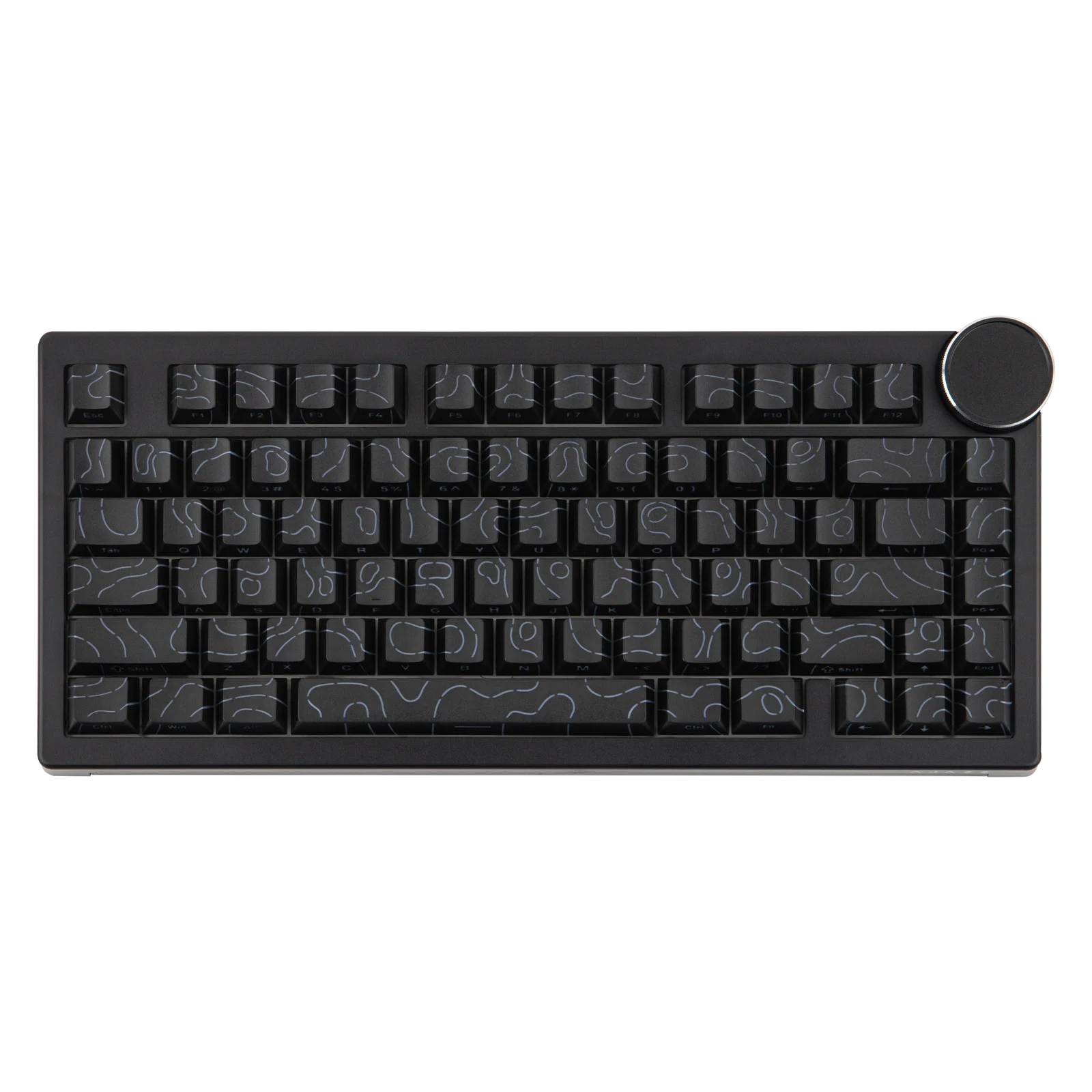 AJAZZ AK820 V2 (No Screen Version) 75% ANSI US Layout Tri-Mode Mechanical Keyboard with Big Volume Knob & PBT Keycap for MAC/WIN