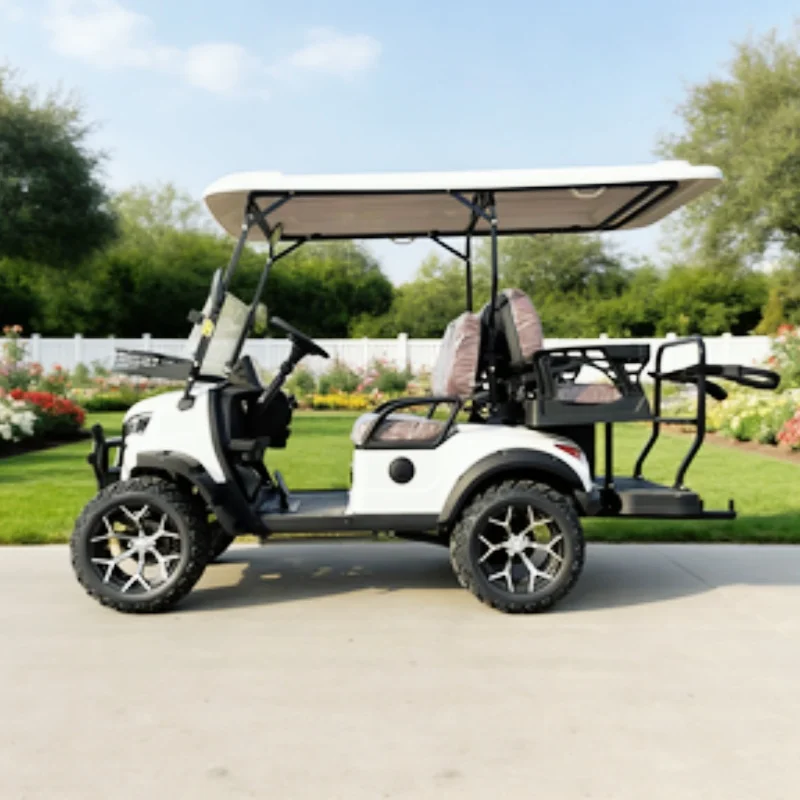 

Заводская продажа, тележка для гольфа, электромобиль, скутер, багги, четырехколесная тележка для гольфа, передний бампер и передняя корзина, 14-дюймовые внедорожные шины
