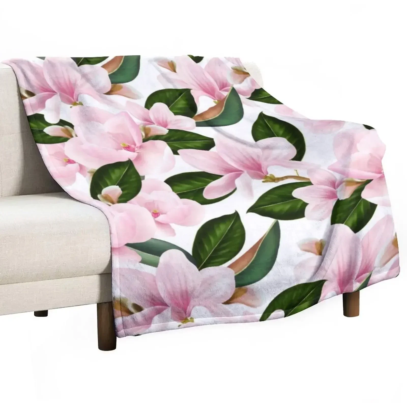 

Seamless pattern with spring cherry blossom Throw Blanket heavy to sleep Bed Fashionable Luxury Designer Hair Blankets