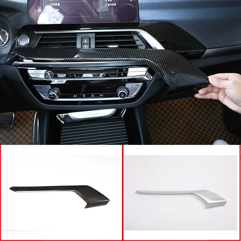 

For 2018-2021 BMW X3 X4 G01 G02 ABS carbon fiber car styling center control air outlet frame sticker car interior accessories