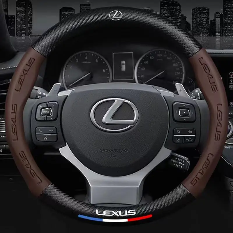 

Car Steering Wheel Cover For Lexus Fsport CT200h ES200 ES250 ES260 ES300 GS300 GX IS300 LS LM LX LX470 LX570 NX RX300 RX450 UX