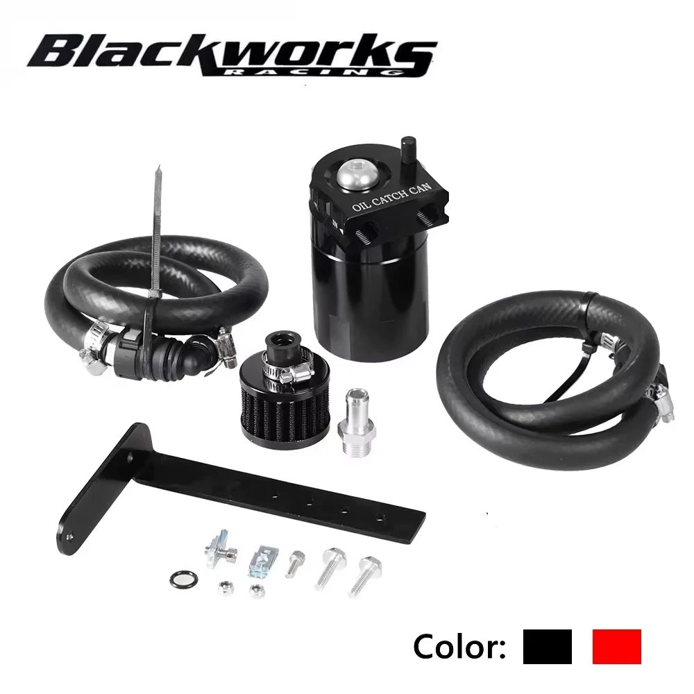 

Baffled Oil Catch Can Kit Passenger Side Oil Separator Reservoir Tank With Breather Filter Fit For 2018-2021 Expedition 3.5