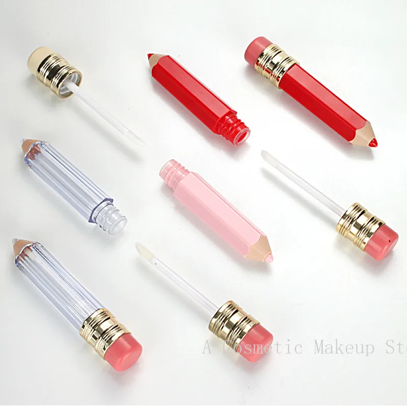 10-50 Stuks 5Ml Rood Roze Goud Lipgloss Buizen Diy Lege Cosmetische Container Hervulbare Flessen Vloeibare Lipstick opslag Fles