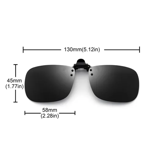 Imagen 2 del producto Gafas de sol polarizadas con clip para mujer y hombre, gafas de sol sin marco con tapa para gafas graduadas UV400