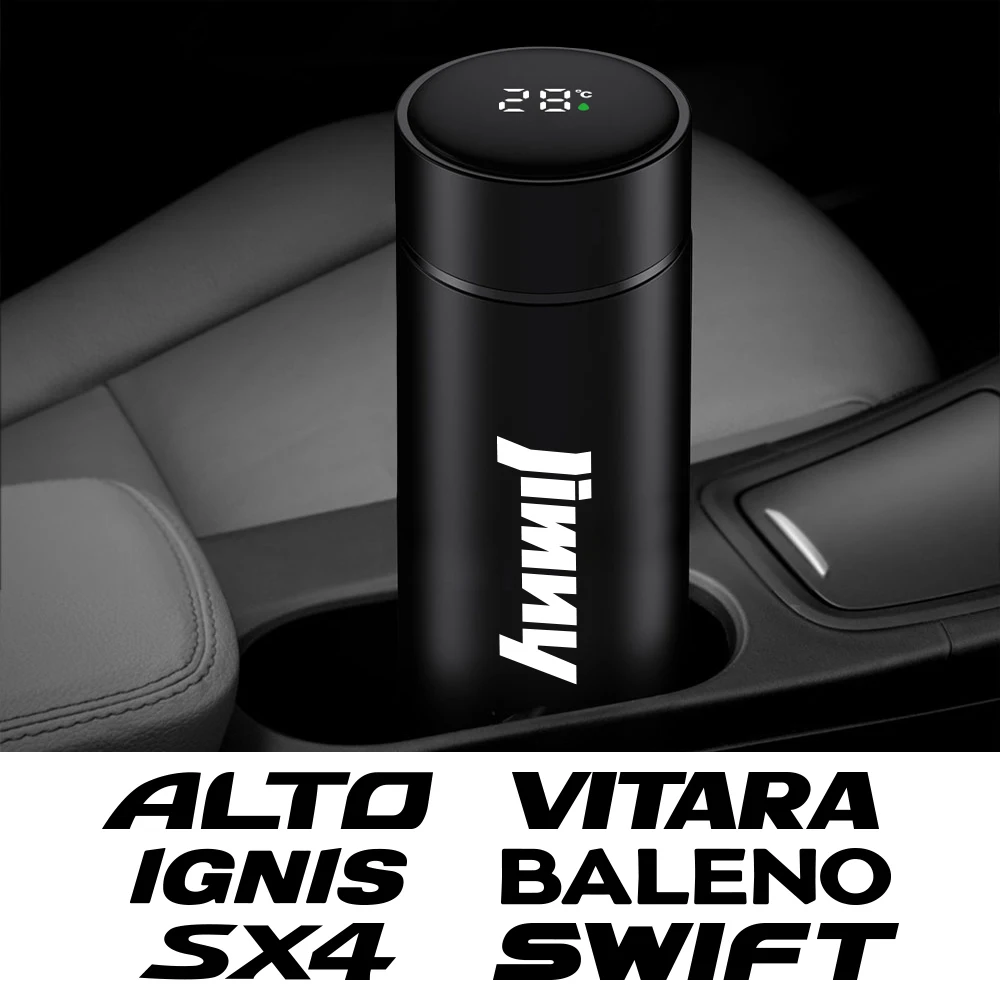 Portable Thermos Water Cup For Suzuki Jimny Swift Grand Vitara Ignis Alto Baleno SX4 Samurai S-Cross Celerio Ertiga Ciaz Equator