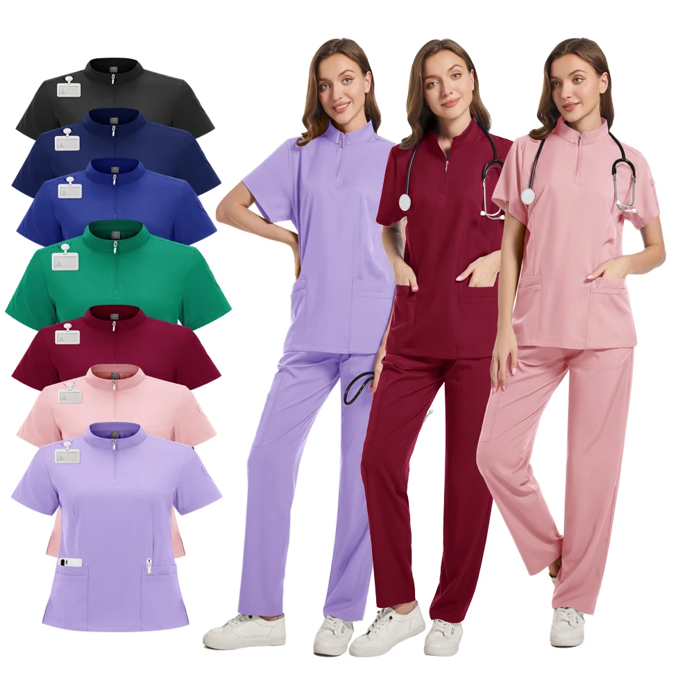 

Высококачественная спа-униформа, унисекс, рабочая одежда с v-образным вырезом, набор для ухода за домашними животными, одежда для салонов красоты, скрабы, одежда