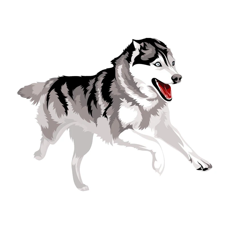 Personalized Car Sticker Funny Running Wolf Decals Fashion PVC Body Decorative Motorcycle Auto Parts Waterproof Decal 16*13cm