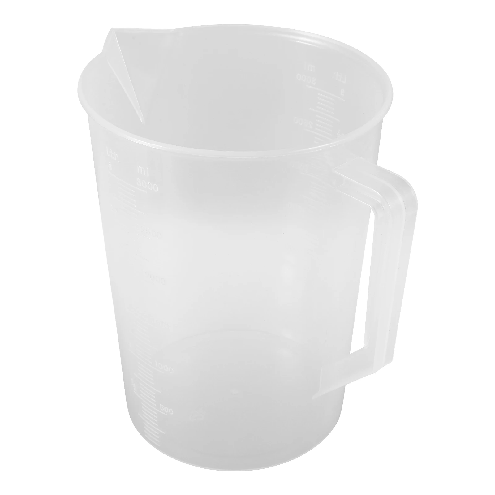 

3000ml Large Graduated Beaker Measuring Cups Plastic Jug Wide Mouth Lab Kitchen Tall Dispenser Thickened Liquid Container
